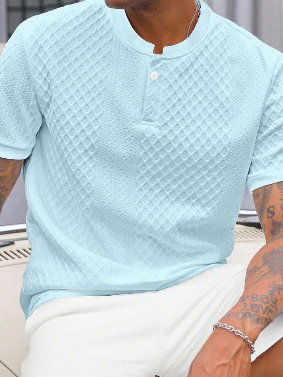 Camiseta Pavtros Henley Diamond Texture