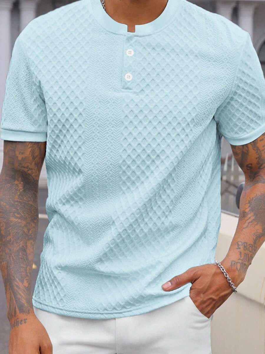 Camiseta Pavtros Henley Diamond Texture