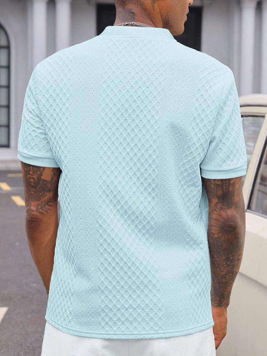 Camiseta Pavtros Henley Diamond Texture