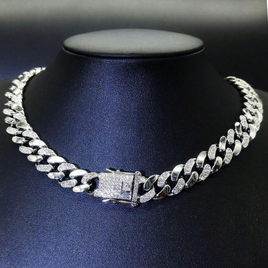 Conjunto Colar e Pulseira Diamond Cuban