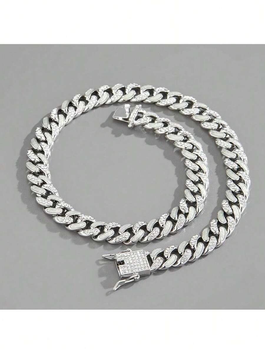 Conjunto Colar e Pulseira Diamond Cuban