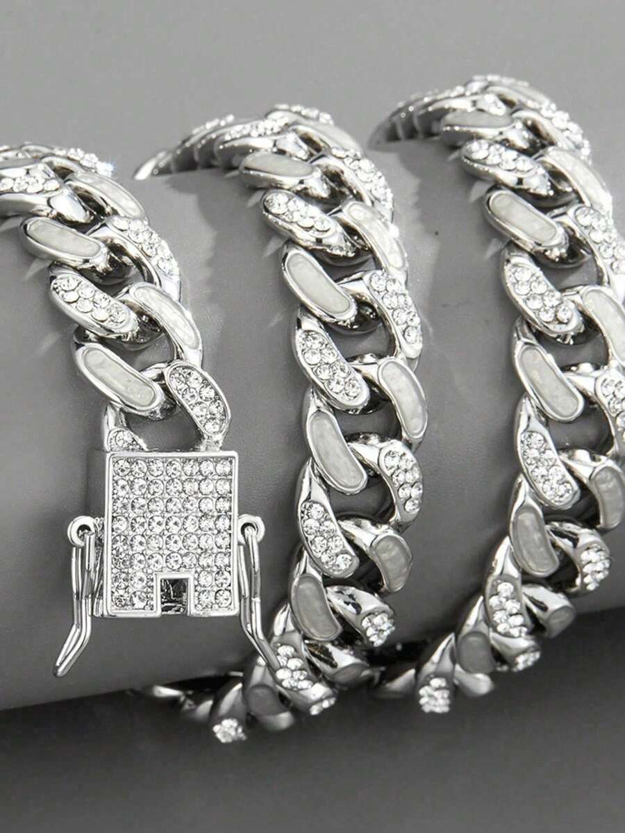 Conjunto Colar e Pulseira Diamond Cuban