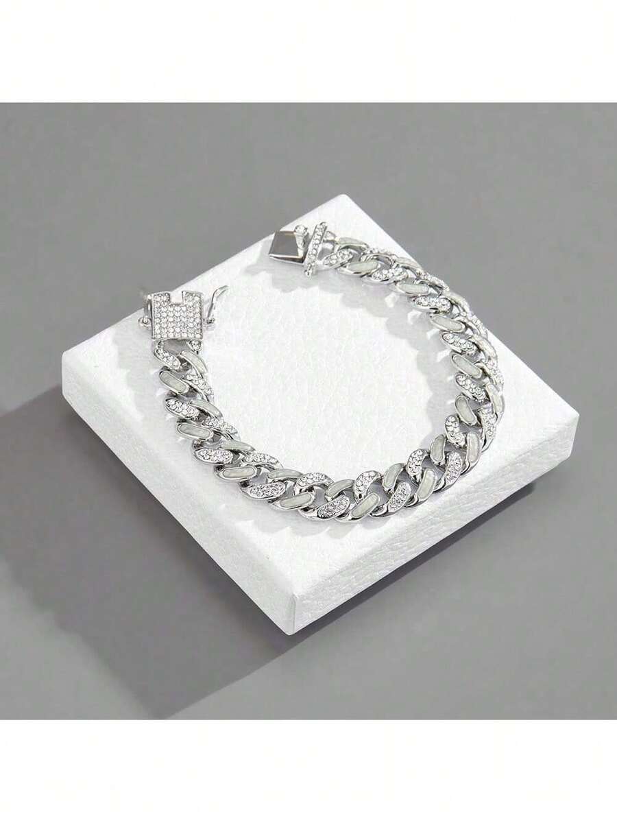 Conjunto Colar e Pulseira Diamond Cuban