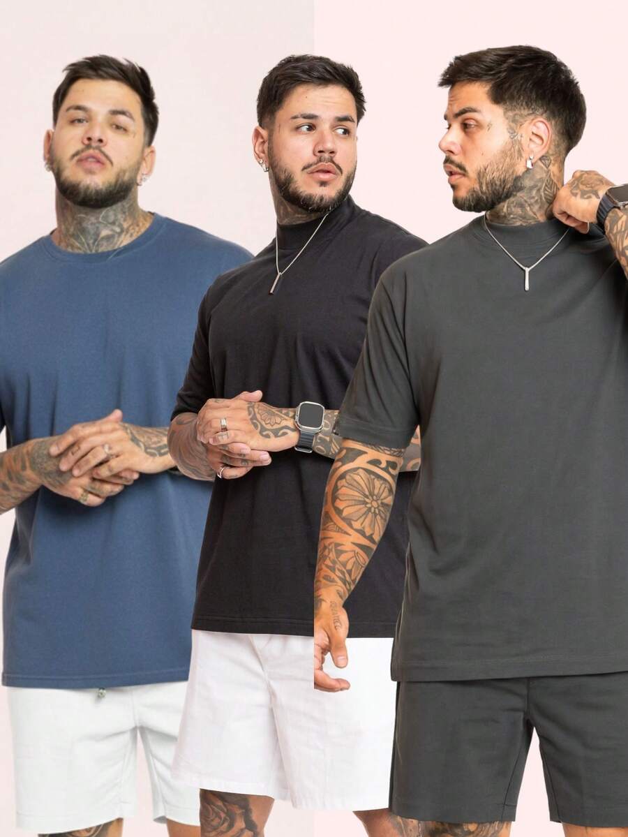 Kit Pavtros Oversized Trap 3 Camisetas