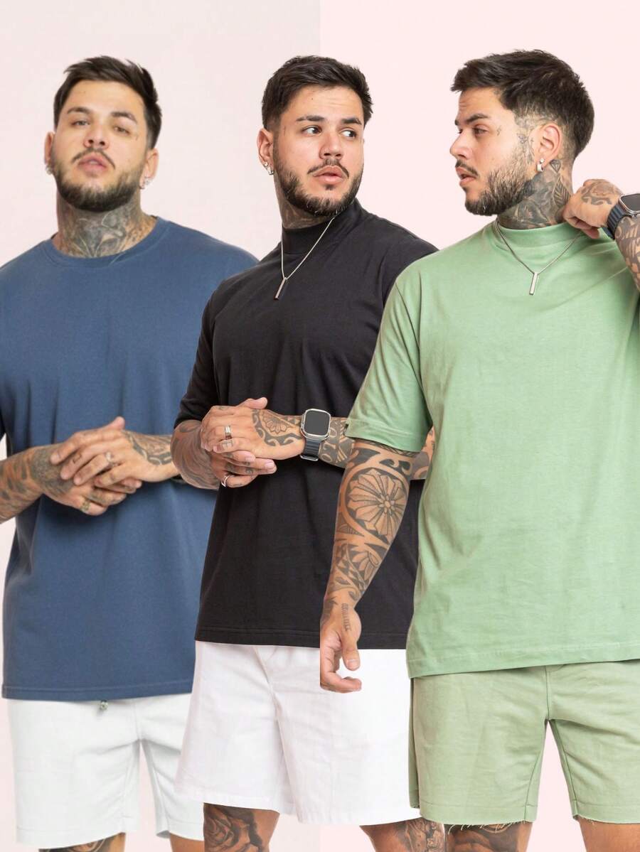 Kit Pavtros Oversized Trap 3 Camisetas