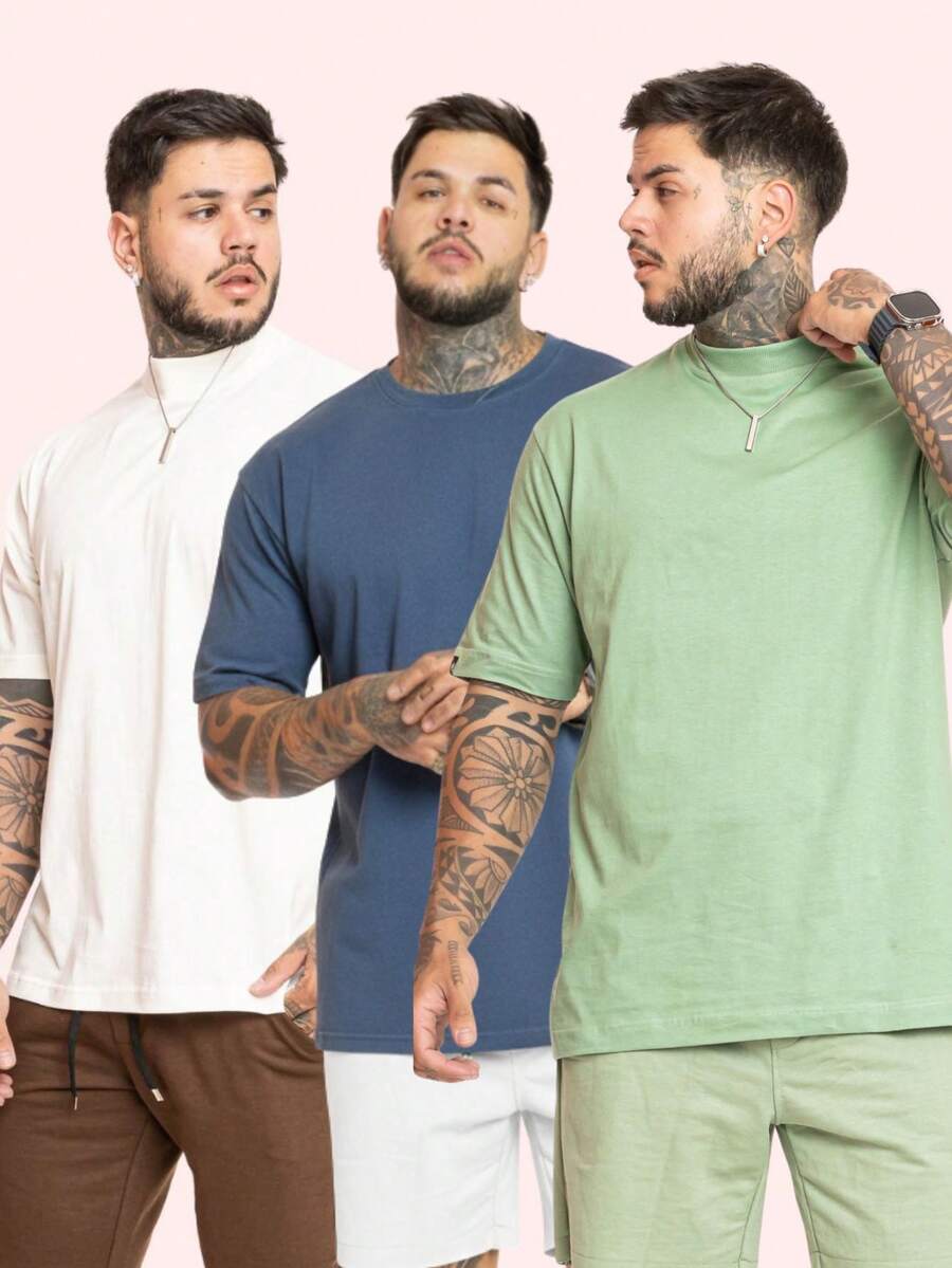 Kit Pavtros Oversized Trap 3 Camisetas