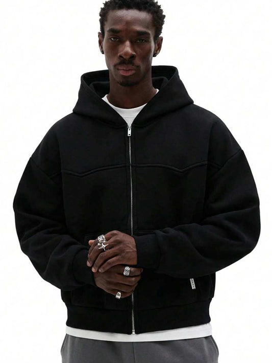 Moletom Pavtros Minimalist Zip-Up Heavyweight Hoodie