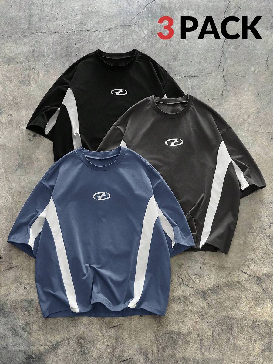 Kit Pavtros Color Block 3 Camisetas