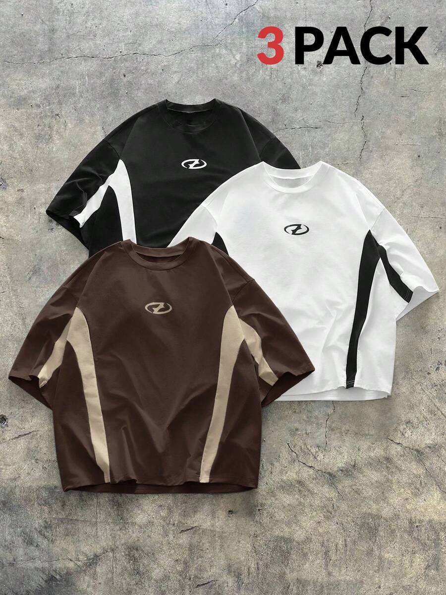 Kit Pavtros Color Block 3 Camisetas