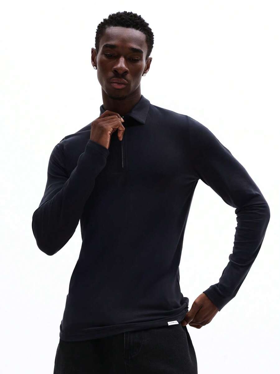 Camisa Polo Manga Longa Pavtros Studios Minimalist Zip Polo - foto 1