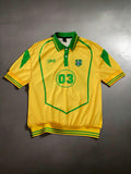 SUMWON Top Polo Masculina Inspirada na de Futebol Retrô com Estampa de Número e Carcela com Botões, Manga Curta, Gola, Uso Casual Primavera Verão