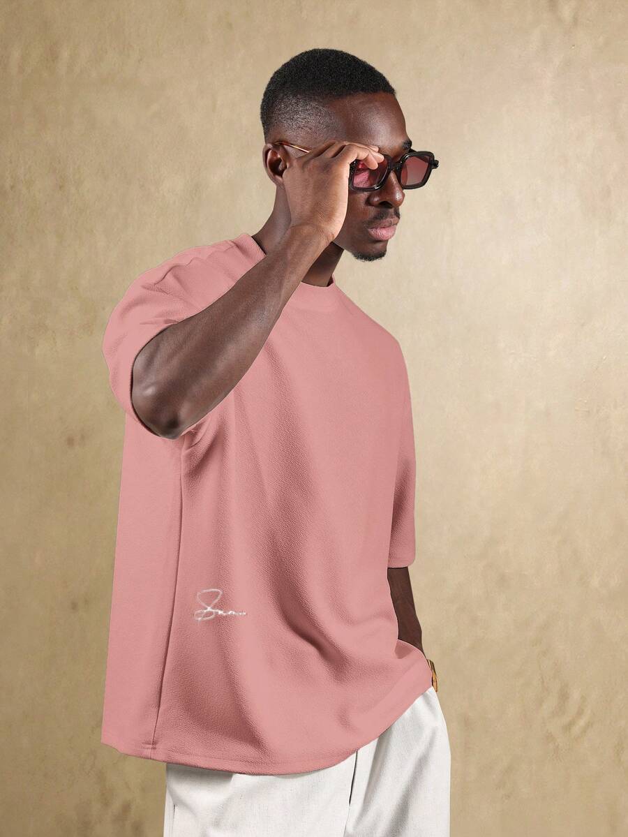 Camiseta De Marca Masculina Signature na cor Preto