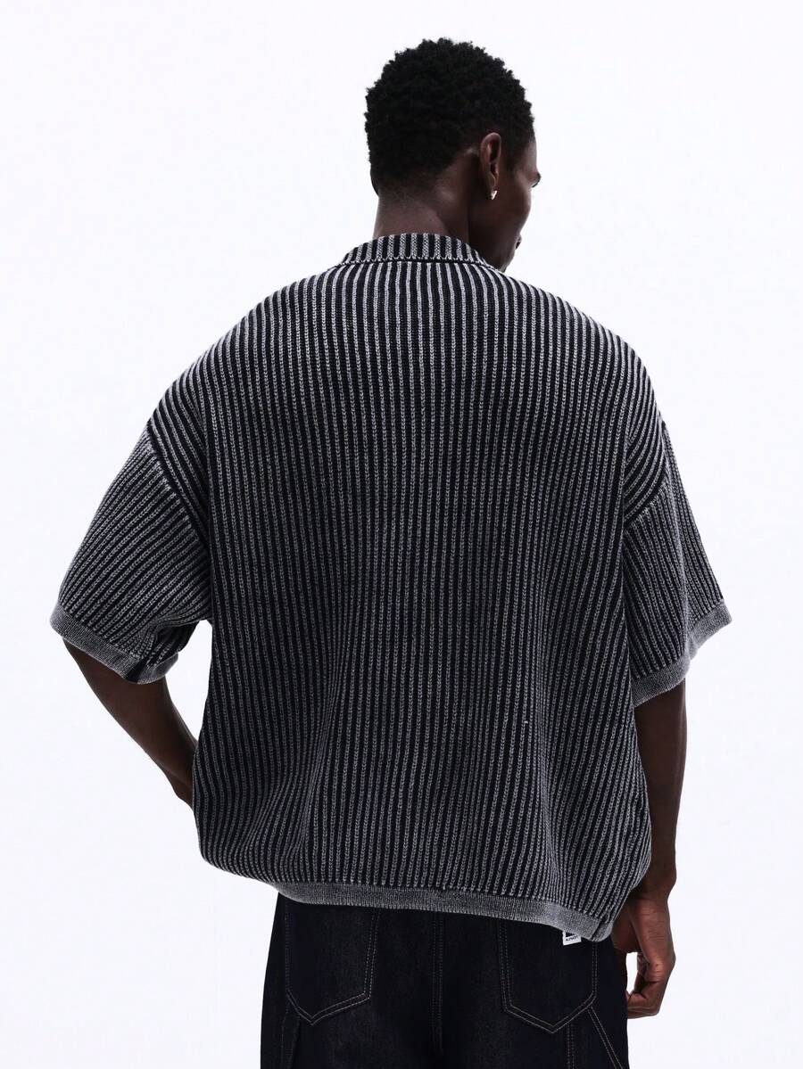Camisa Polo Pavtros Studios Ribbed Heavy Knit Polo - foto 1