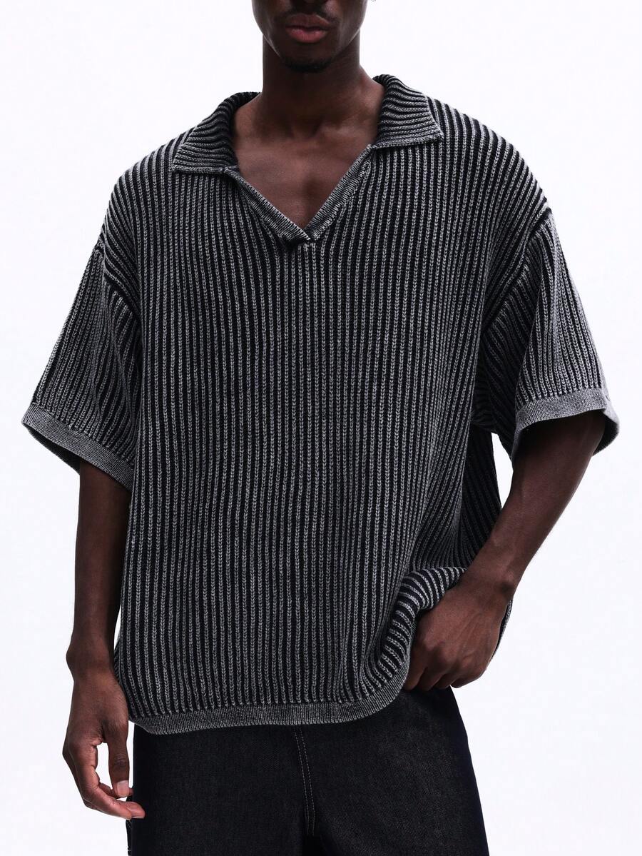Camisa Polo Pavtros Studios Ribbed Heavy Knit Polo — Foto 5
