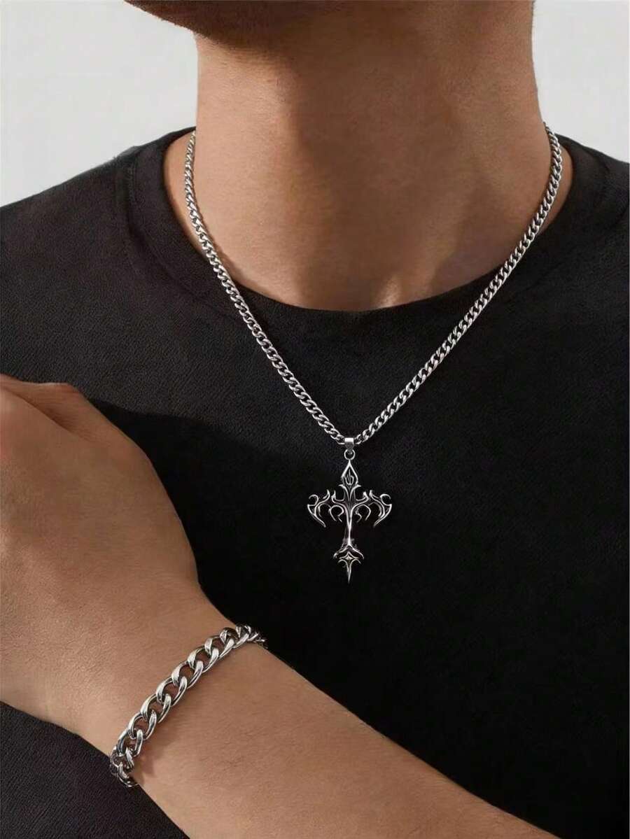 Colar Retro Cross