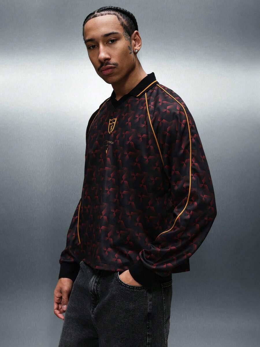 Camisa Long Sleeve Polo Pavtros Monogram Monarchy Jersey - foto 4