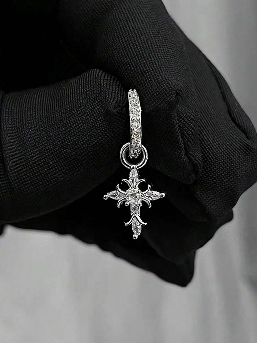 Brincos Cruz Strass