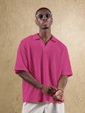 Top Polo de Manga Curta Ajustada Tipo Cropped SUMWON para Homens, em Padrão de Malha Aberta, Casual de Verão para Golfe, Gola Simples