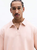 SUMWON Camisa Polo Bordada Ajuste de Caixa Masculina de Manga Curta com Gola, Verão Casual Clássico, Corte Quadrado
