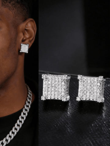 Brincos Iced Out Dourado