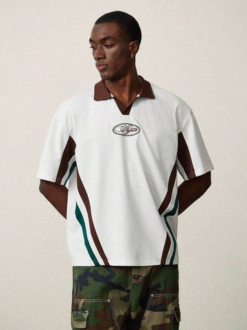 Camisa Polo Pavtros Studios Retro Block Jersey — Foto 1