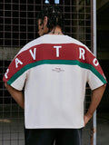 PAVTROS Camiseta Personalizada Masculina com Estampa Colorida em Bloco