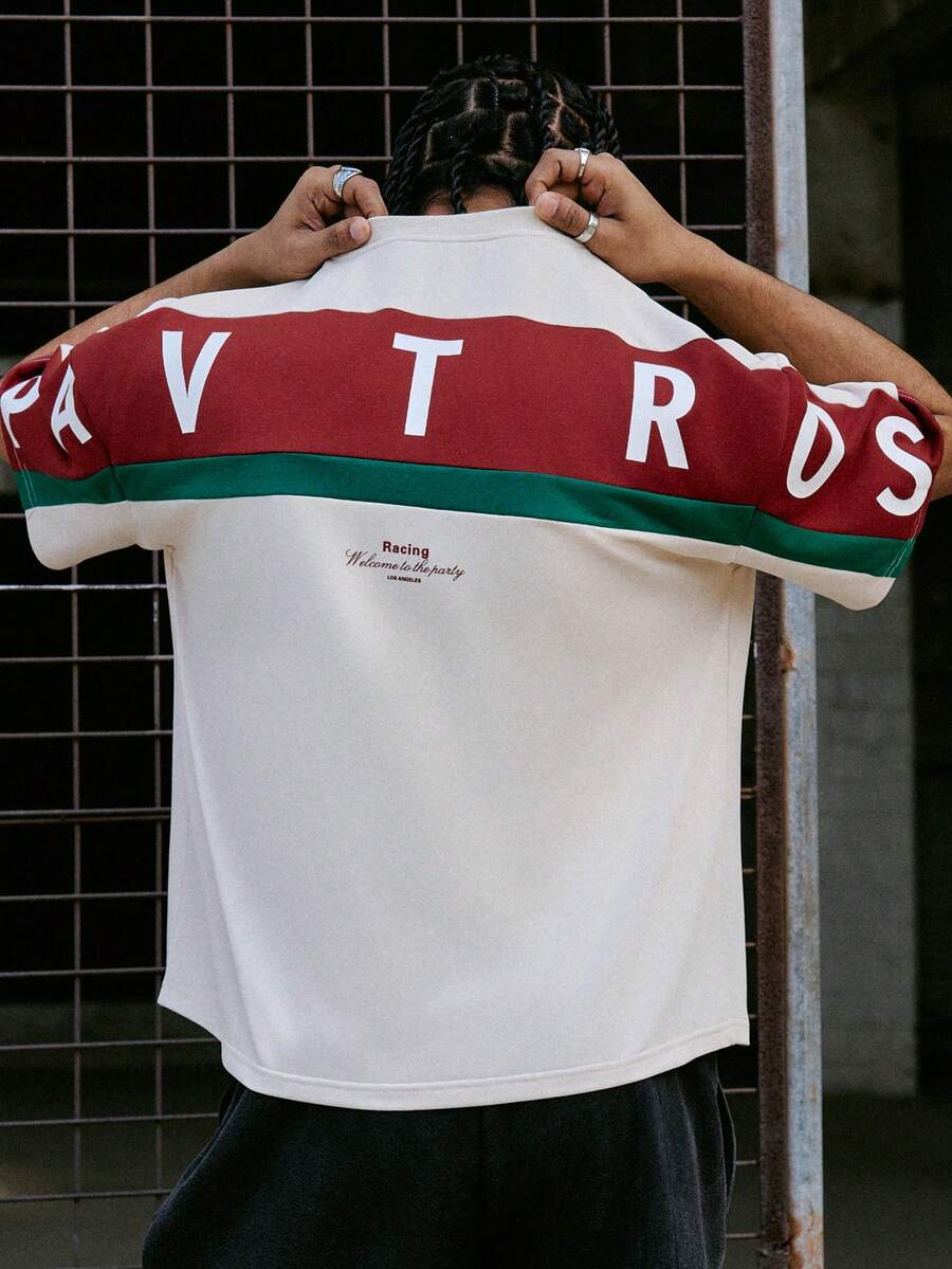 Camiseta Pavtros Studios Racing Panel Oversized - foto 3
