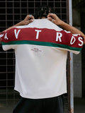 PAVTROS Camiseta Personalizada Masculina com Estampa Colorida em Bloco
