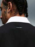 PLAYBOY X SUMWON Camisa Polo de Manga Longa com Colarinho e Logotipo de Coelho, Casual de Outono e Inverno, Streetwear Clássico com Botões