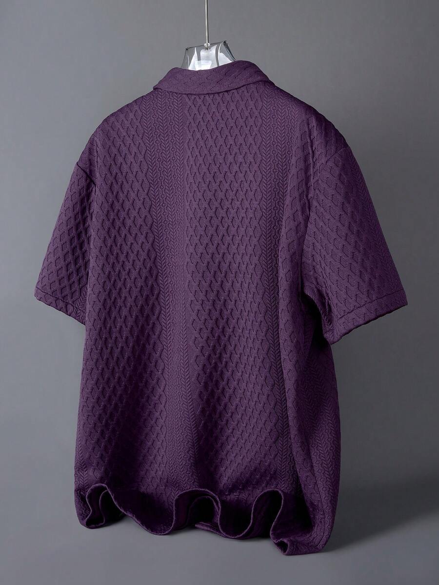 Blusa Pavtros Virada Tricotada Texturizada Ombro