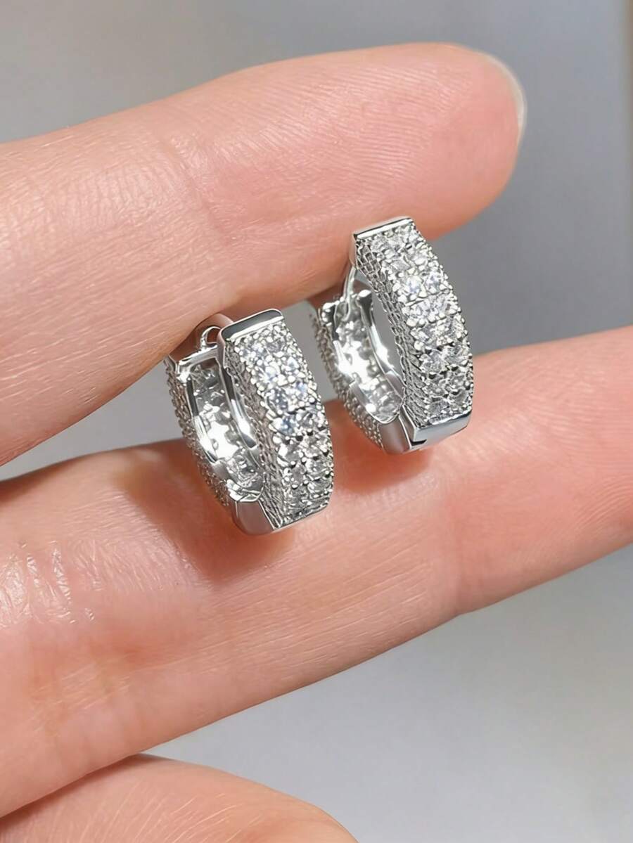 Brincos Strass Minimalista