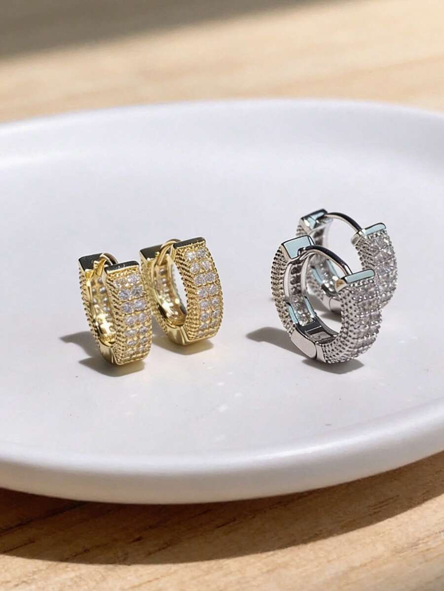 Brincos Strass Minimalista