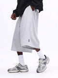 SUMWON Calça de Moletom Mescla Ajuste Relaxado Jogger Casual, Cintura Elástica, Bolsos Laterais, Fechamento com Cordão, Roupa de Estar em Casa Confortável, Uso Diário Simples