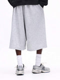 SUMWON Calça de Moletom Mescla Ajuste Relaxado Jogger Casual, Cintura Elástica, Bolsos Laterais, Fechamento com Cordão, Roupa de Estar em Casa Confortável, Uso Diário Simples