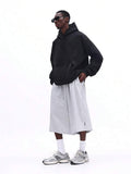 SUMWON Calça de Moletom Mescla Ajuste Relaxado Jogger Casual, Cintura Elástica, Bolsos Laterais, Fechamento com Cordão, Roupa de Estar em Casa Confortável, Uso Diário Simples