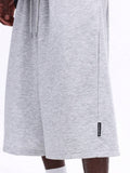 SUMWON Calça de Moletom Mescla Ajuste Relaxado Jogger Casual, Cintura Elástica, Bolsos Laterais, Fechamento com Cordão, Roupa de Estar em Casa Confortável, Uso Diário Simples