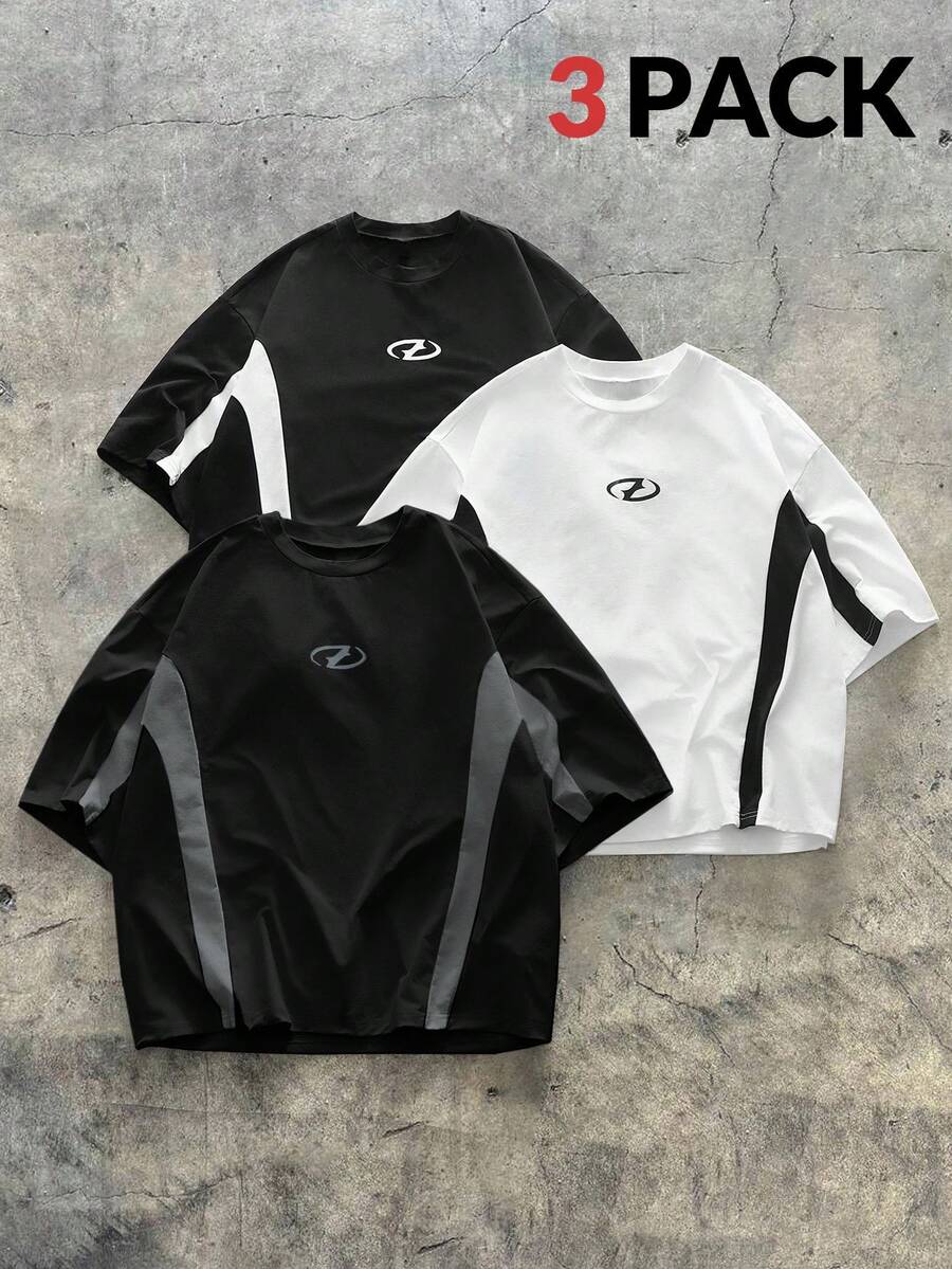 Kit Pavtros Color Block 3 Camisetas