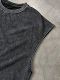 PAVTROS Regata Masculina de Verão Casual Fashion Street para Férias e Uso Diário, Estampa de Morango e Letras, Modelagem Solta, Holiday
