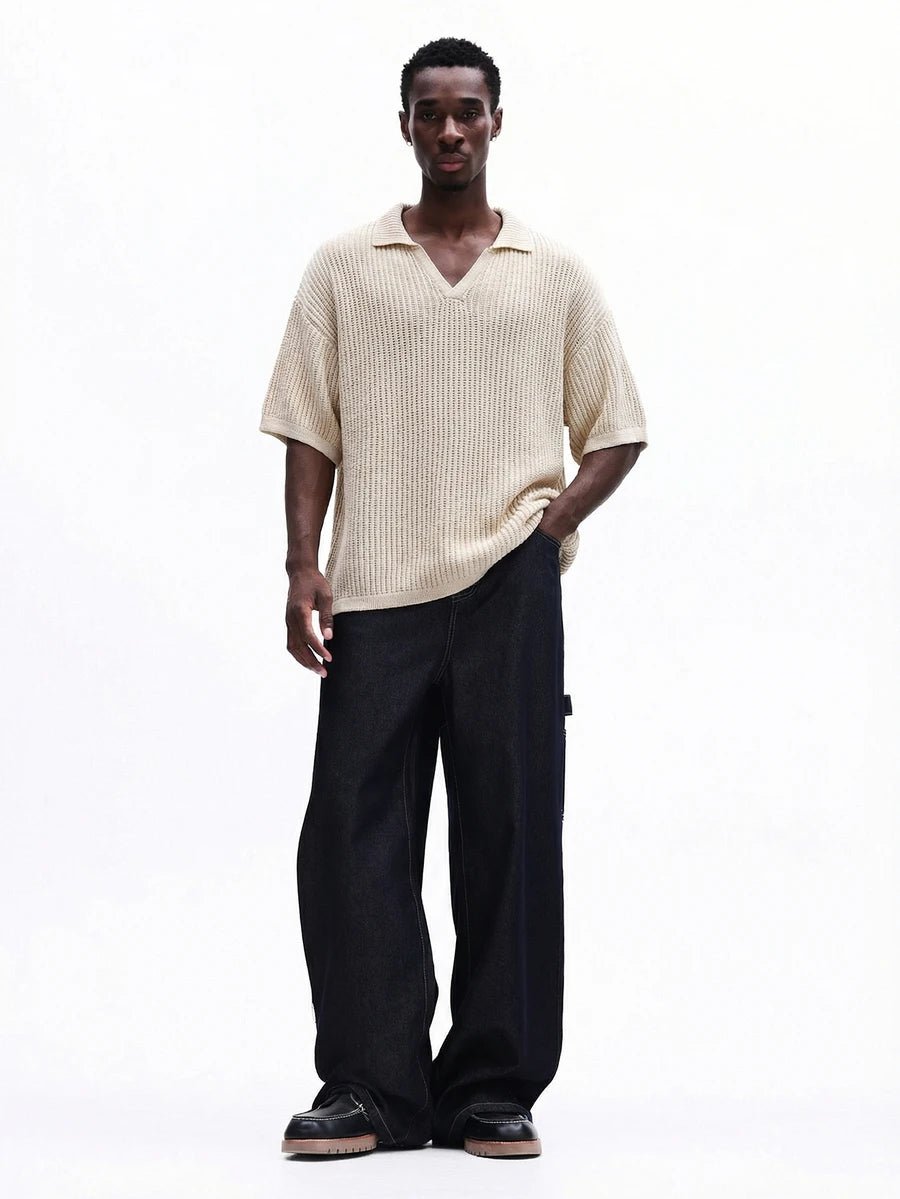 Camisa Polo Pavtros Studios Ribbed Heavy Knit Polo — Foto 10
