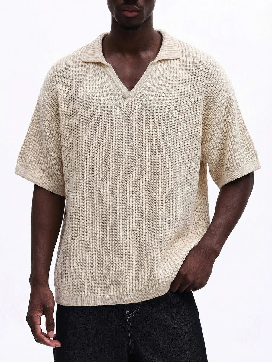 Camisa Polo Pavtros Studios Ribbed Heavy Knit Polo — Foto 12