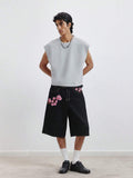 PAVTROS Regata Masculina de Verão Casual Fashion Street para Férias e Uso Diário, Estampa de Morango e Letras, Modelagem Solta, Holiday