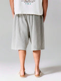 SUMWON Calça de Moletom Casual Masculina de Perna Larga e Relaxada com Cordão na Cintura, Streetwear para Lazer