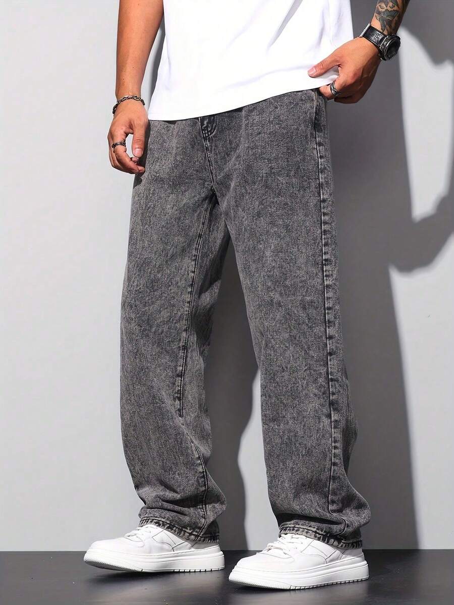 Calça Pavtros Studios Acid Wash Denim - foto 1