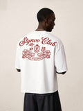 PAVTROS Camiseta Casual Versátil de Manga Curta com Gola Redonda e Estampa de Letras para Homens, Férias