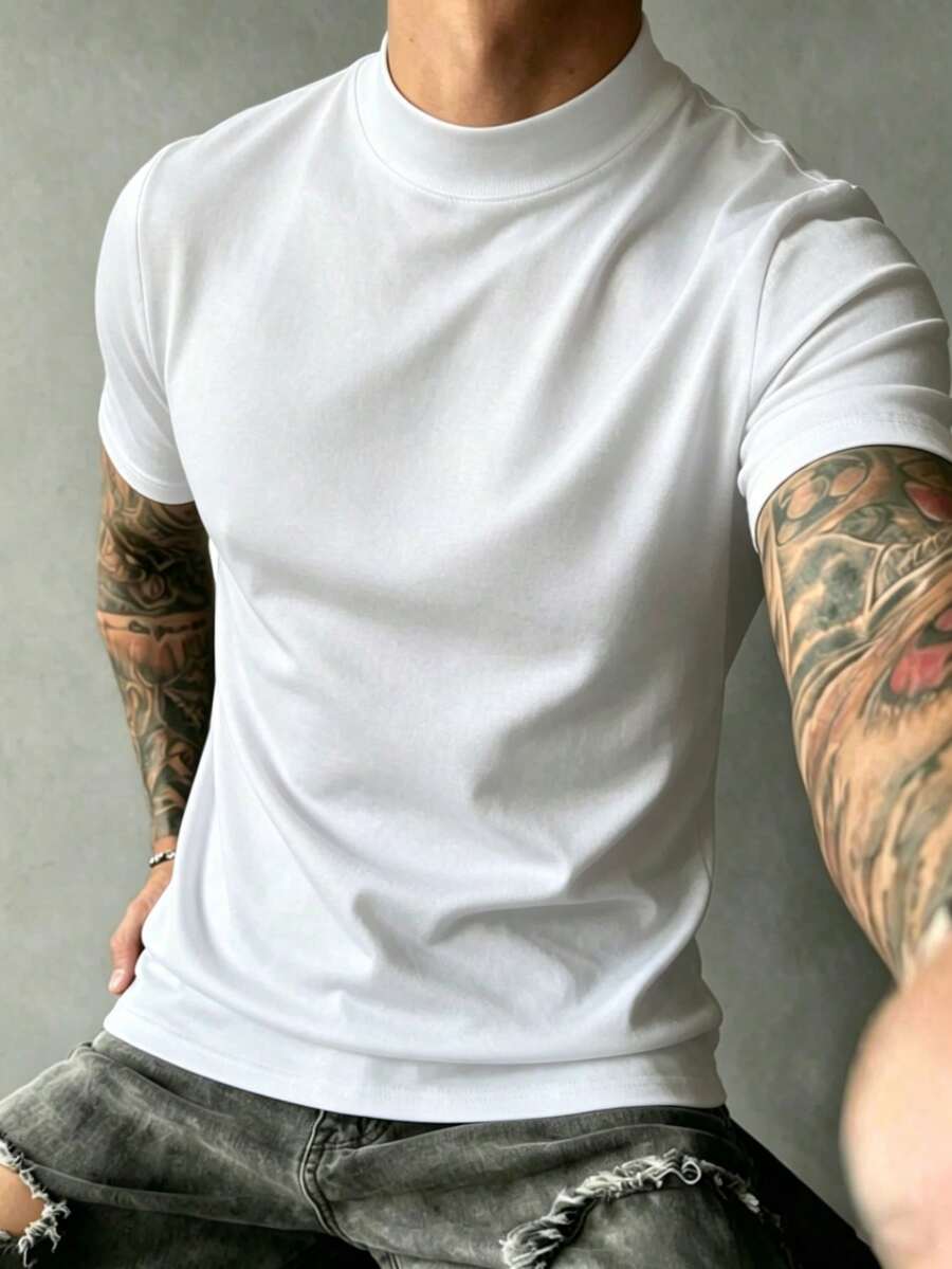 Gola Minimal — Camiseta Casual Masculina Pavtros