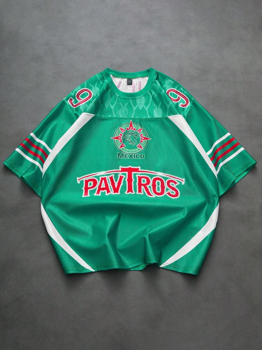 Camiseta Pavtros Studios Mexico Retro Jersey Oversized - foto 3