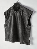 PAVTROS Regata Masculina de Verão Casual Fashion Street para Férias e Uso Diário, Estampa de Morango e Letras, Modelagem Solta, Holiday