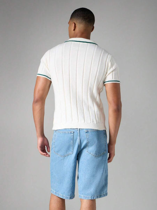 Camisa Polo Knit Pavtros Tennis Club Off-White