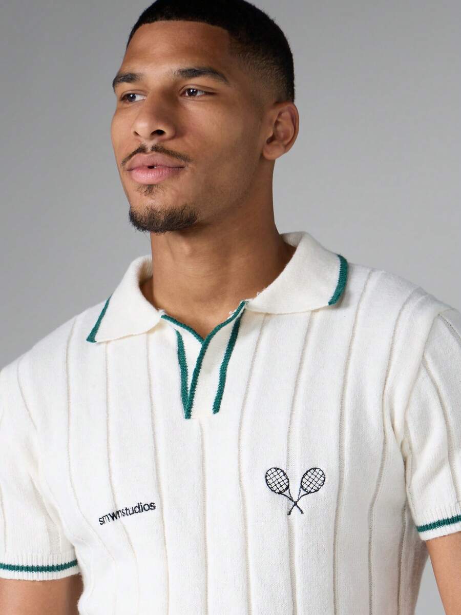 Camisa Polo Knit Pavtros Tennis Club Off-White - foto 5
