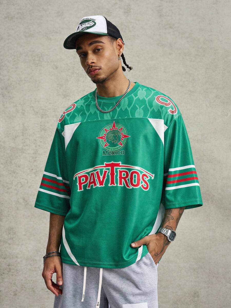 Camiseta Pavtros Studios Mexico Retro Jersey Oversized - foto 1